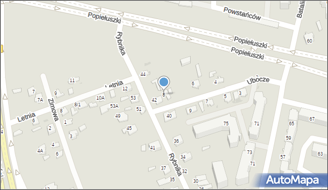 Białystok, Ubocze, 8, mapa Białegostoku