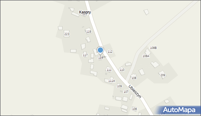 Ubieszyn, Ubieszyn, 115, mapa Ubieszyn