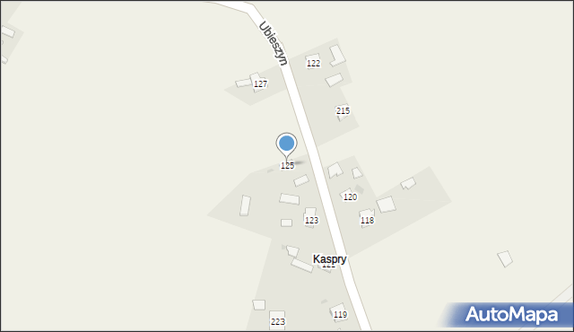 Ubieszyn, Ubieszyn, 125, mapa Ubieszyn