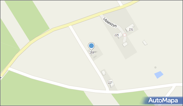 Ubieszyn, Ubieszyn, 233, mapa Ubieszyn