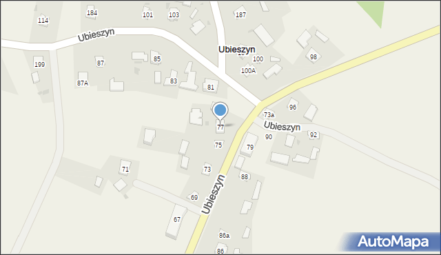Ubieszyn, Ubieszyn, 77, mapa Ubieszyn