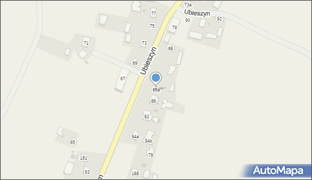 Ubieszyn, Ubieszyn, 86a, mapa Ubieszyn