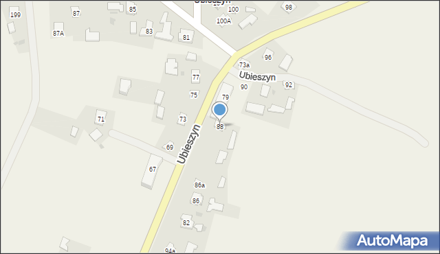 Ubieszyn, Ubieszyn, 88, mapa Ubieszyn