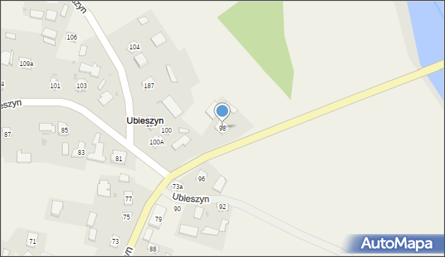 Ubieszyn, Ubieszyn, 98, mapa Ubieszyn