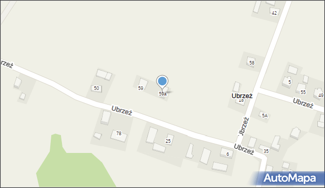 Ubrzeż, Ubrzeż, 59a, mapa Ubrzeż