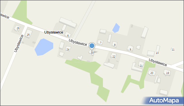 Ubysławice, Ubysławice, 23, mapa Ubysławice