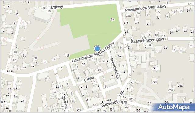 Brzesko, Uczestników Ruchu Oporu, 11a, mapa Brzesko