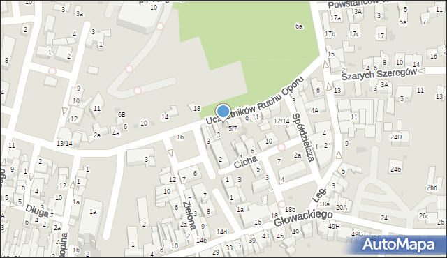 Brzesko, Uczestników Ruchu Oporu, 5, mapa Brzesko