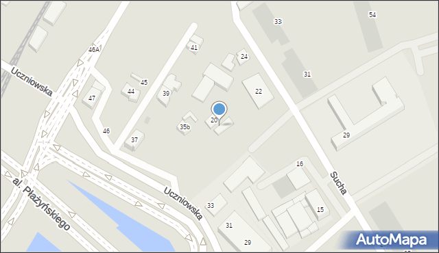 Gdańsk, Uczniowska, 35d, mapa Gdańska