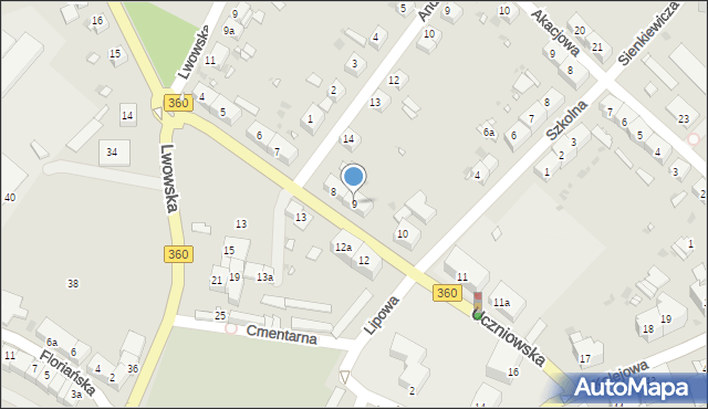 Gryfów Śląski, Uczniowska, 9, mapa Gryfów Śląski