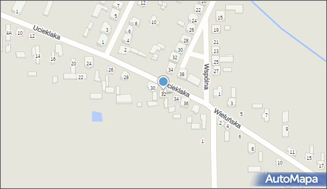 Lututów, Ucieklaka Kazimierza, ks., 32, mapa Lututów