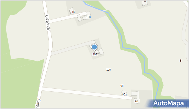 Pierściec, Uchylany, 102, mapa Pierściec