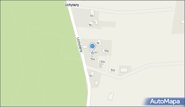 Pierściec, Uchylany, 52, mapa Pierściec