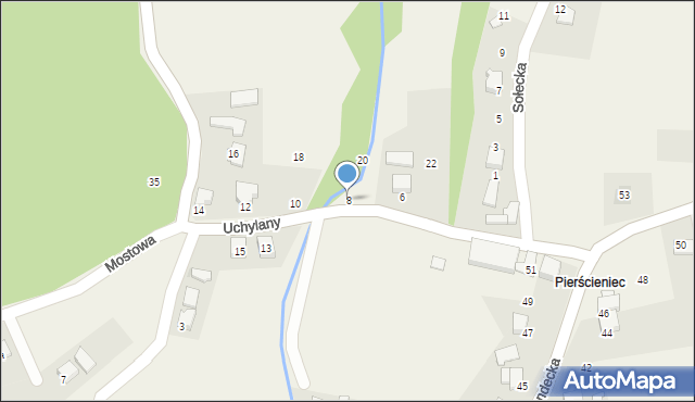 Pierściec, Uchylany, 8, mapa Pierściec