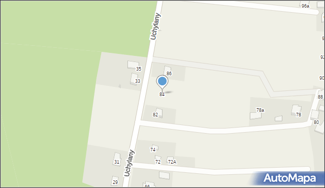 Pierściec, Uchylany, 84, mapa Pierściec