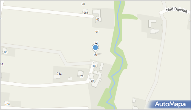 Pierściec, Uchylany, 90, mapa Pierściec