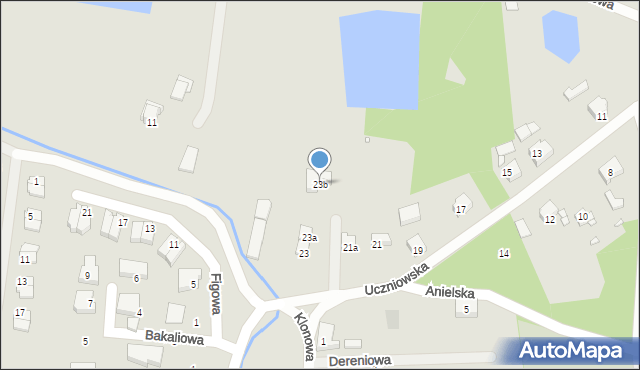 Szczecin, Uczniowska, 23b, mapa Szczecina
