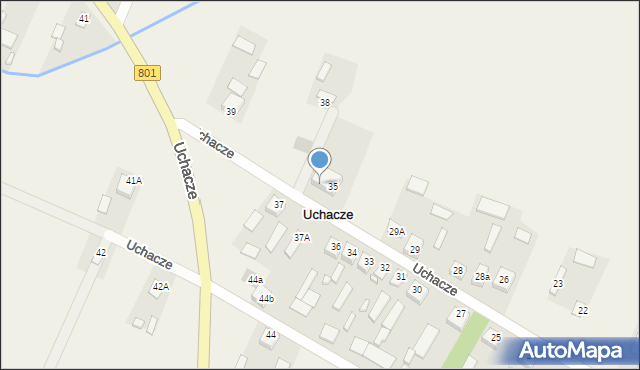 Uchacze, Uchacze, 35A, mapa Uchacze