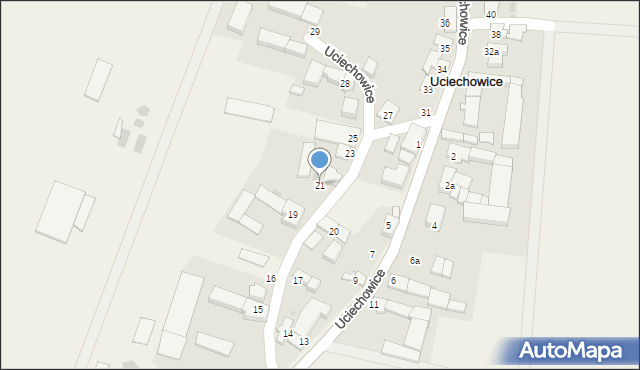Uciechowice, Uciechowice, 21, mapa Uciechowice