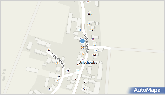 Uciechowice, Uciechowice, 36, mapa Uciechowice