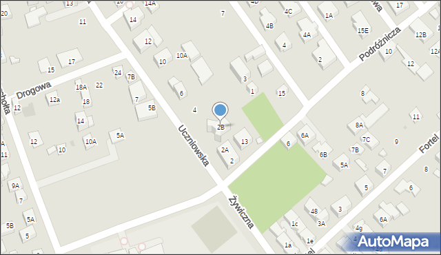 Warszawa, Uczniowska, 2B, mapa Warszawy