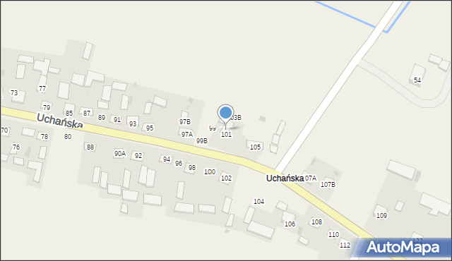 Wojsławice, Uchańska, 103A, mapa Wojsławice
