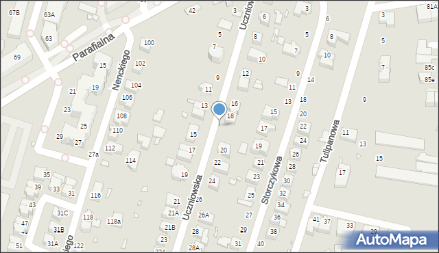 Wrocław, Uczniowska, 20A, mapa Wrocławia
