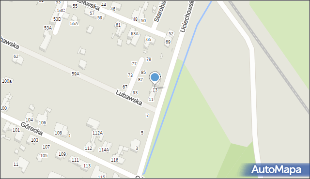 Wrocław, Uciechowska, 13, mapa Wrocławia
