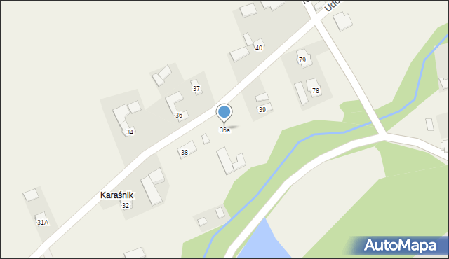 Udórz, Udórz, 36a, mapa Udórz