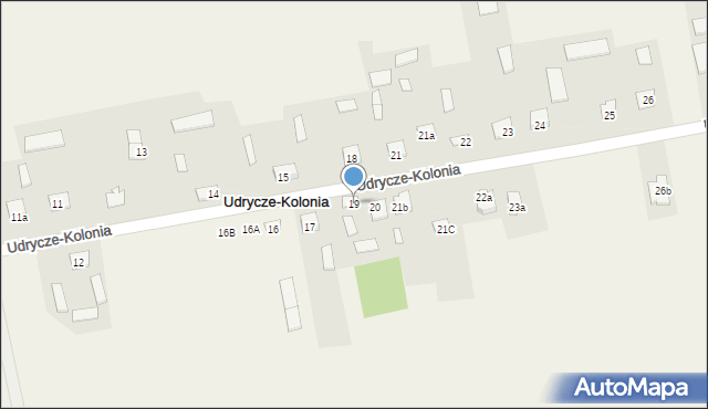 Udrycze-Kolonia, Udrycze-Kolonia, 19, mapa Udrycze-Kolonia