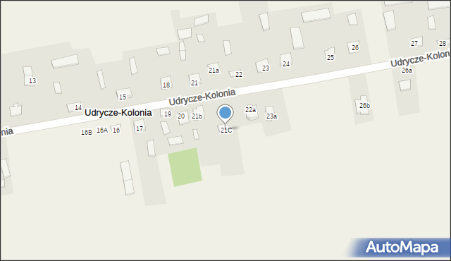 Udrycze-Kolonia, Udrycze-Kolonia, 21C, mapa Udrycze-Kolonia