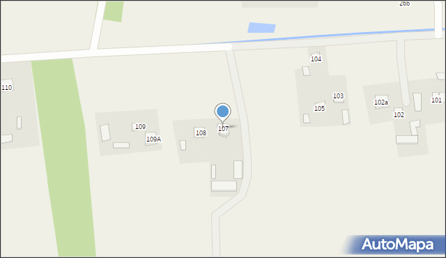 Udrycze-Koniec, Udrycze-Koniec, 107, mapa Udrycze-Koniec