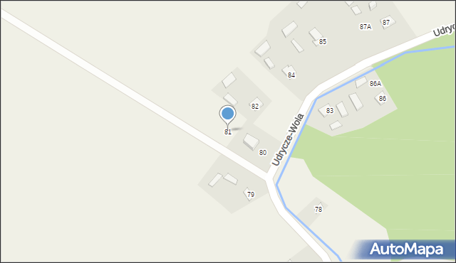 Udrycze-Wola, Udrycze-Wola, 81, mapa Udrycze-Wola