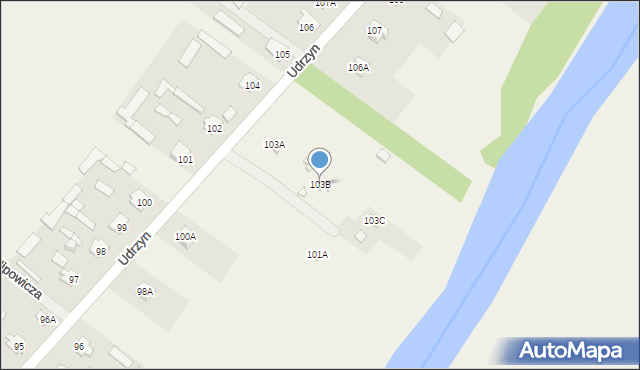 Udrzyn, Udrzyn, 103B, mapa Udrzyn