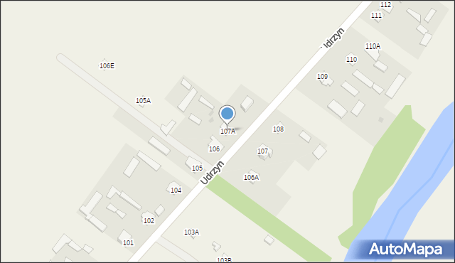 Udrzyn, Udrzyn, 107A, mapa Udrzyn