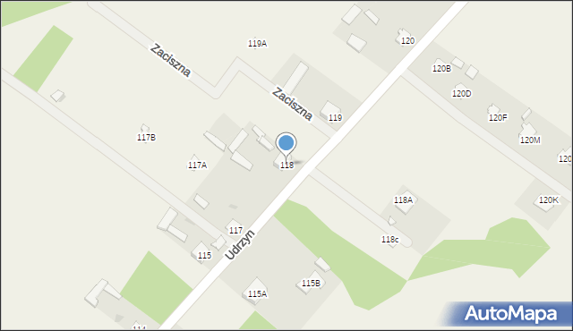 Udrzyn, Udrzyn, 118, mapa Udrzyn