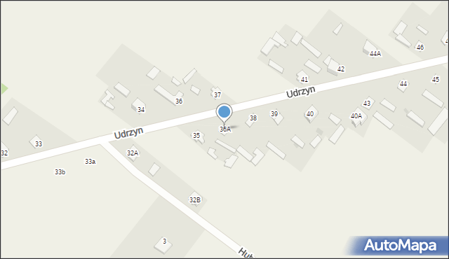 Udrzyn, Udrzyn, 36A, mapa Udrzyn