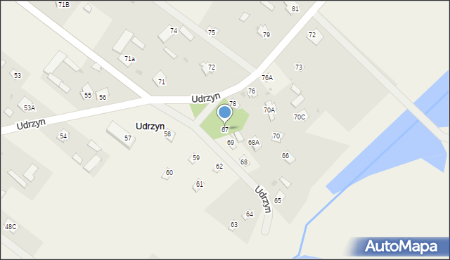 Udrzyn, Udrzyn, 67, mapa Udrzyn