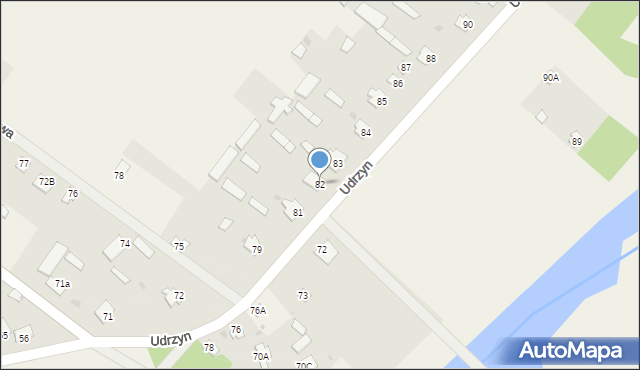 Udrzyn, Udrzyn, 82, mapa Udrzyn