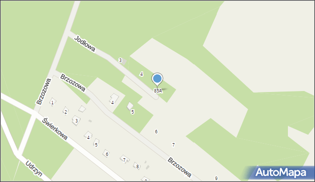 Udrzyn, Udrzyn, 83A, mapa Udrzyn