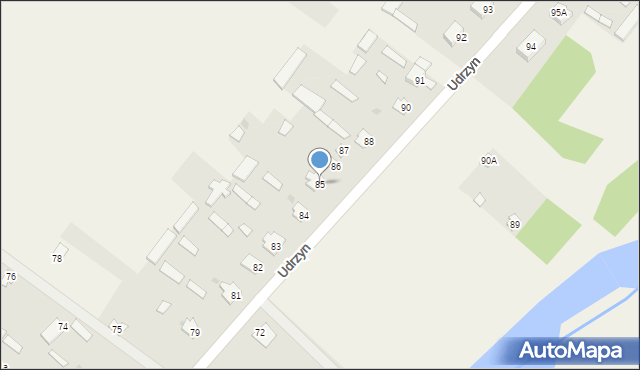 Udrzyn, Udrzyn, 85, mapa Udrzyn