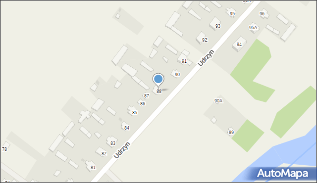Udrzyn, Udrzyn, 88, mapa Udrzyn