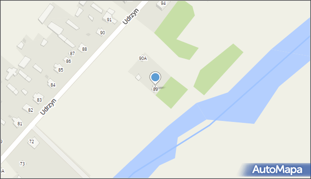 Udrzyn, Udrzyn, 89, mapa Udrzyn