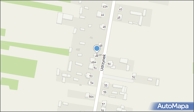 Udrzynek, Udrzynek, 49, mapa Udrzynek
