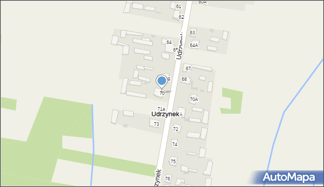 Udrzynek, Udrzynek, 70, mapa Udrzynek