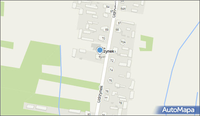 Udrzynek, Udrzynek, 73, mapa Udrzynek