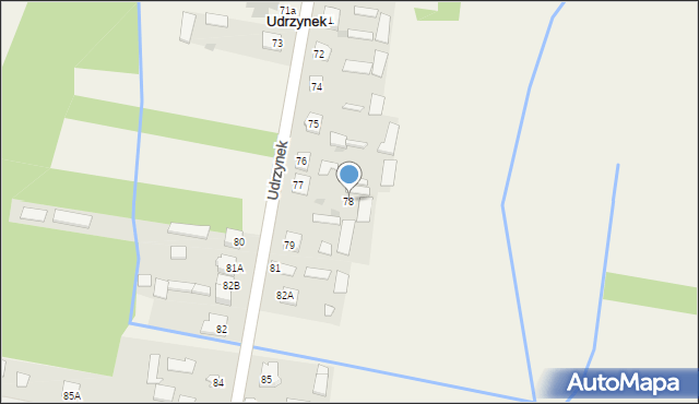 Udrzynek, Udrzynek, 78, mapa Udrzynek
