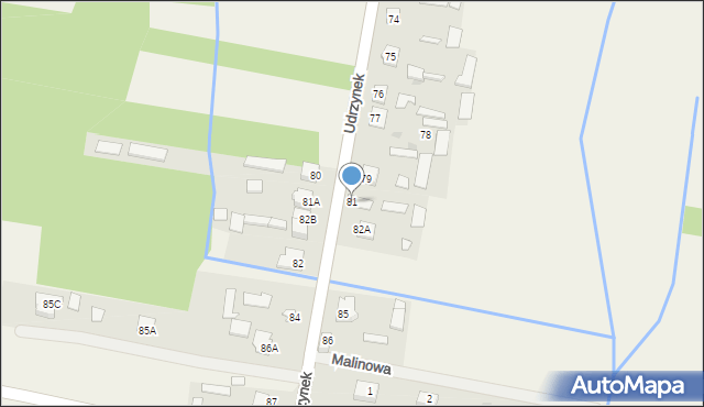 Udrzynek, Udrzynek, 81, mapa Udrzynek