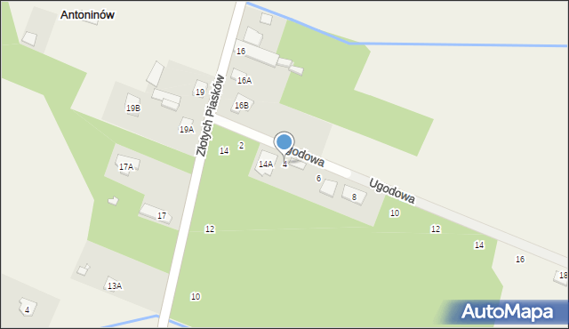 Antoninów, Ugodowa, 4, mapa Antoninów