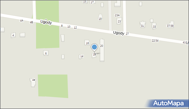 Częstochowa, Ugody, 18, mapa Częstochowy